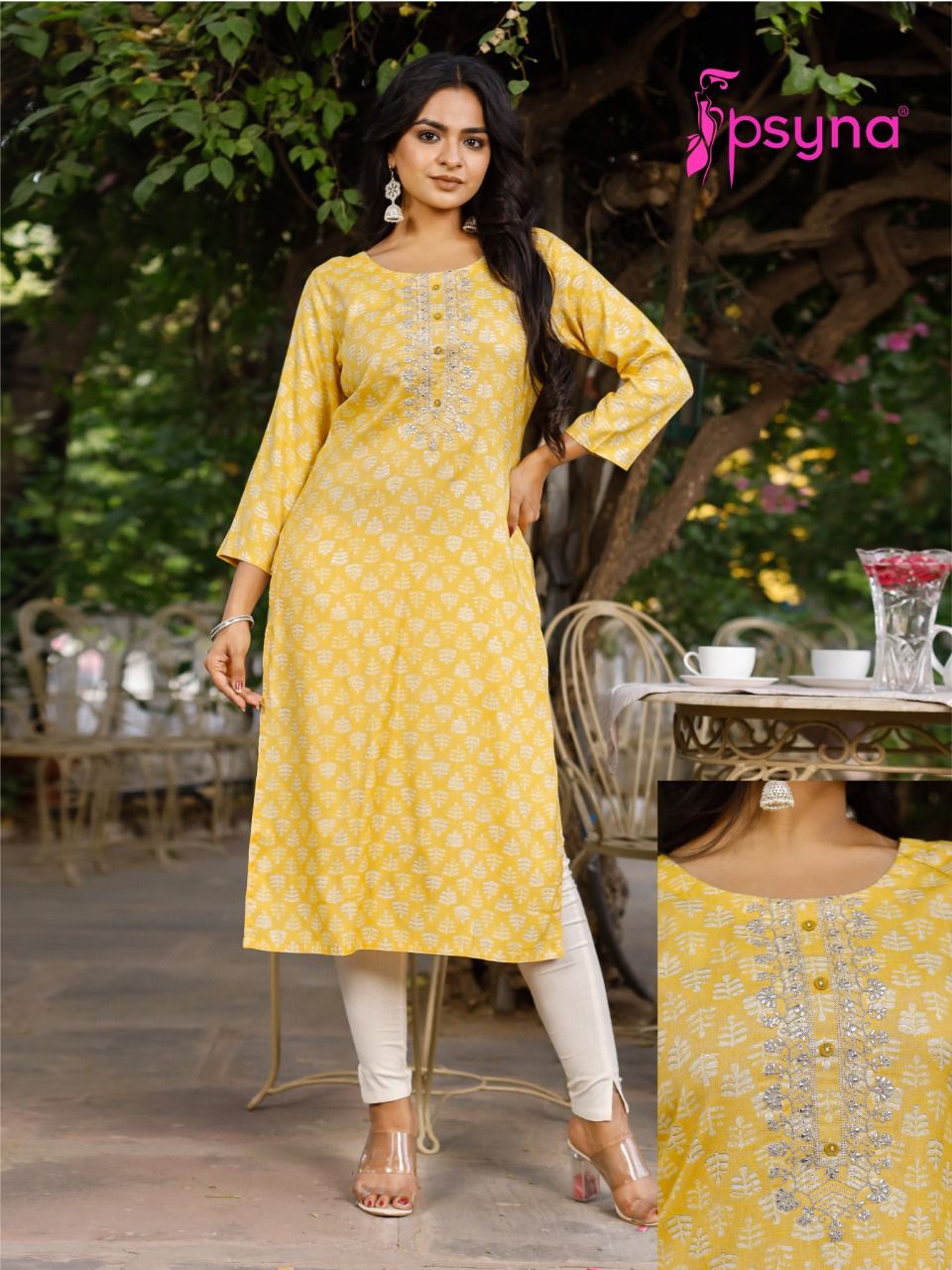 Psyna Crayon 1 rayon Fancy Ethnic Wear Designer Kurti Collection
